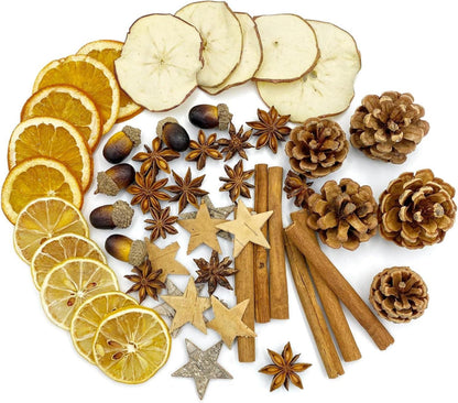 Potpourri Weihnachten Deko Tannenzapfen Zimtstangen Orangenscheiben
