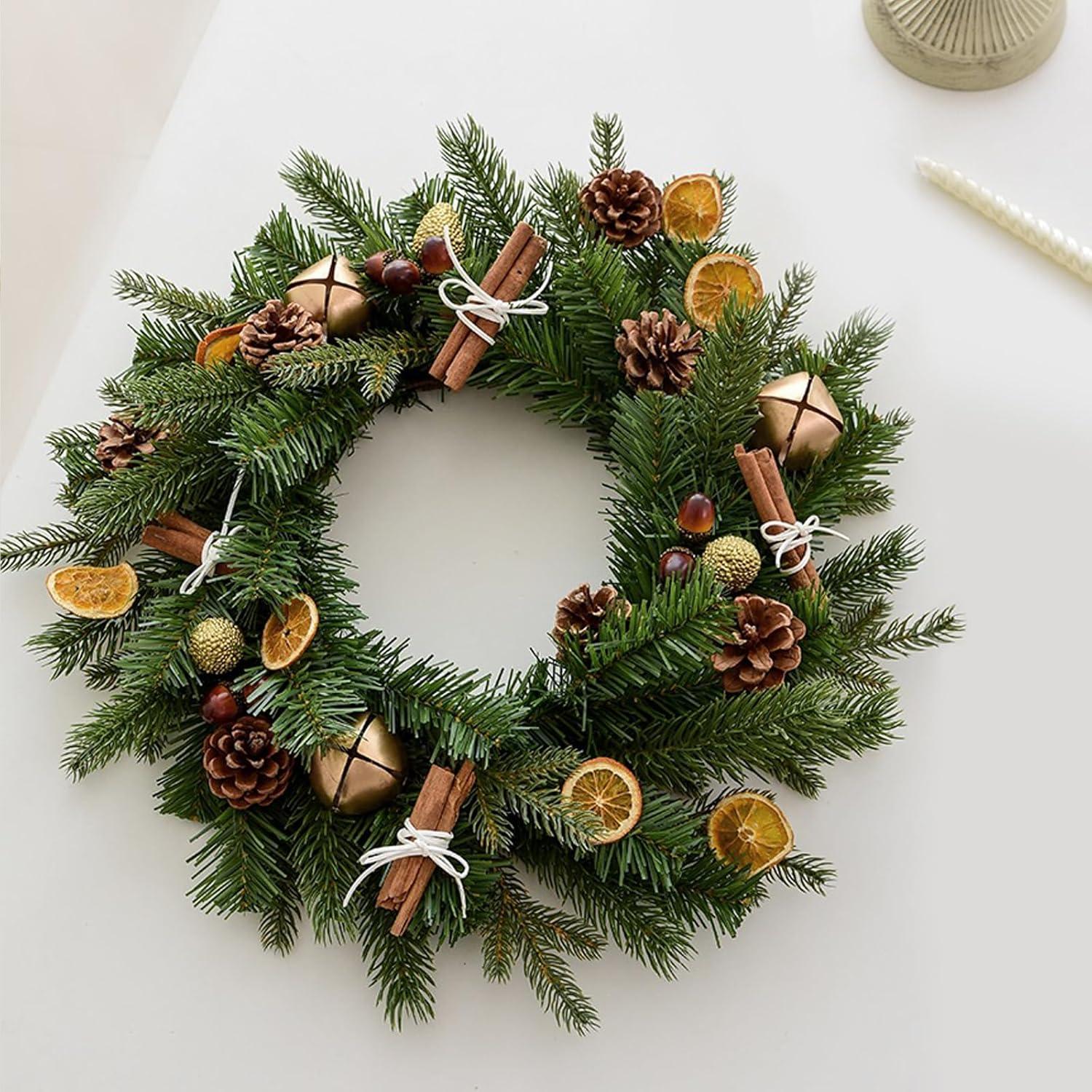 Potpourri Weihnachten Adventskranz Deko 69 Stück Tannenzapfen Zimtstangen Orangenscheiben Apfelstücke Streudeko