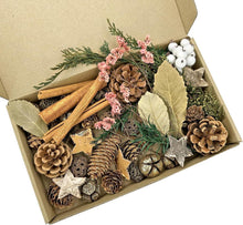 68-teiliges Weihnachtsdeko Bastelset mit Tannenzapfen und Moos