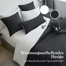SOULFUL Bettwäsche Set 220x240 Anthrazit 100% Baumwolle