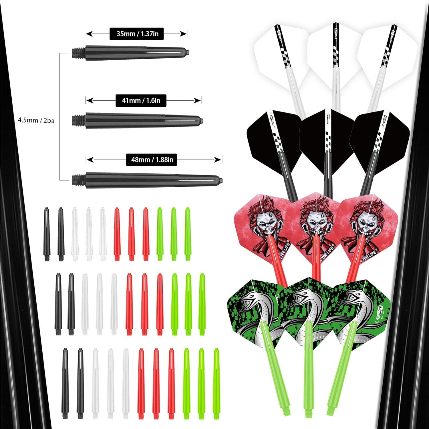 Dart Zubehörpaket mit Flügen, Vorbauten, Ringen, Spitzer