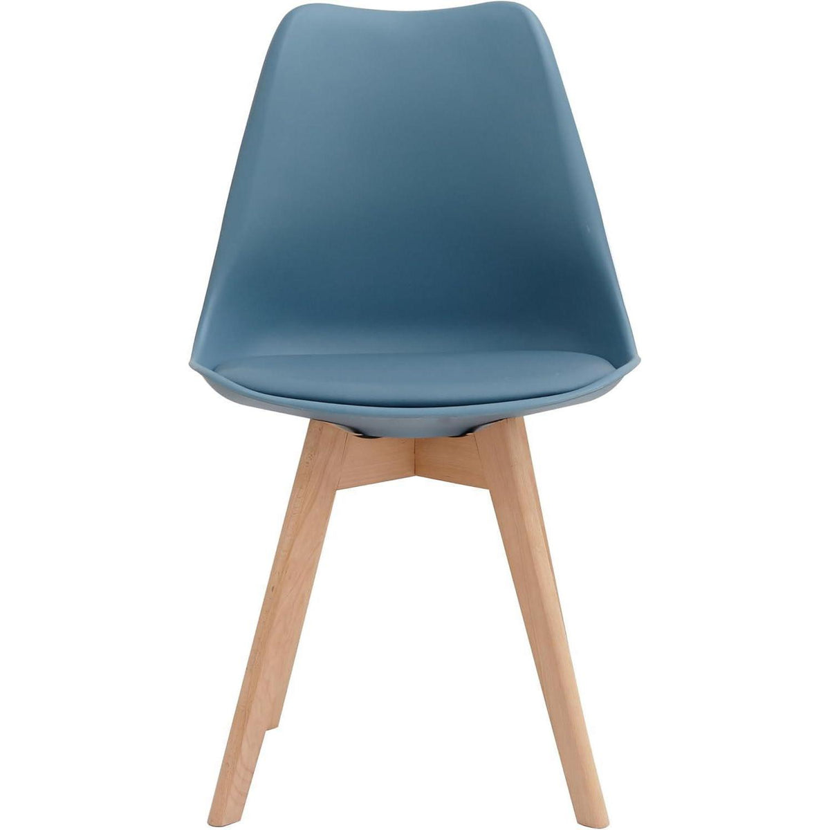 Esszimmerstuhl Set 8er Blau – Massivholzbeine & Abnehmbar