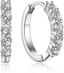 Creolen mit 2 Karat Moissanite Diamant Ohrringe Silber 925
