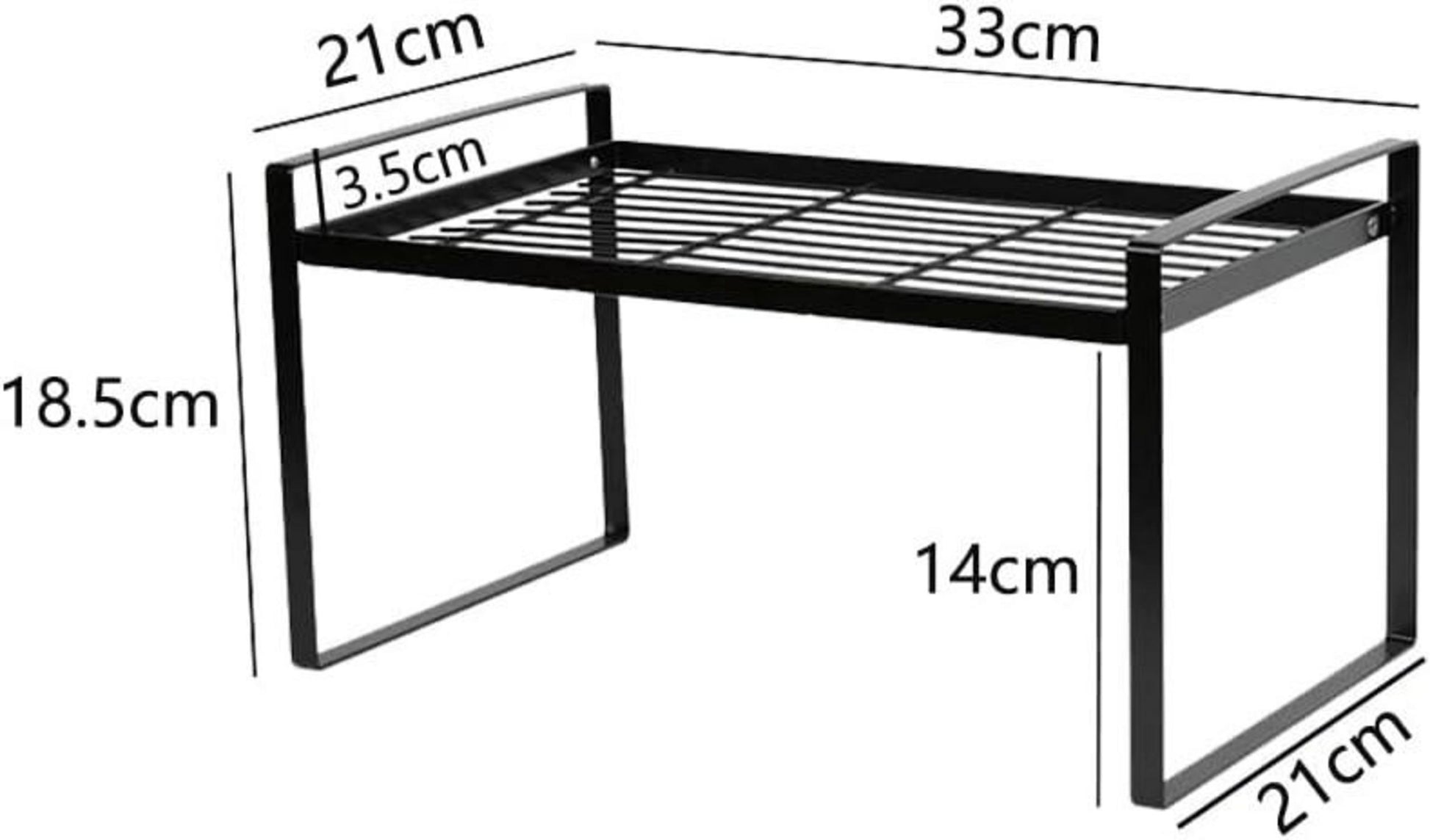 Regaleinsatz Küchenschrank Organizer Anti-Rutsch Matte Schwarz