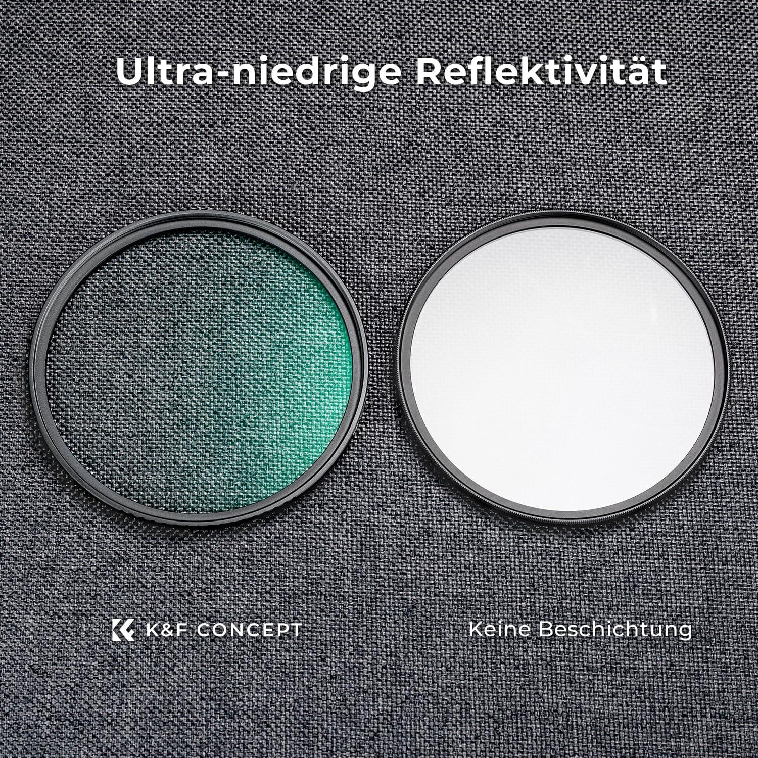 K&F Concept Black Promist 1/4 Filter 40,5mm für Videoaufnahmen
