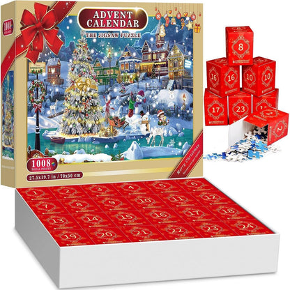 Tosekry Adventskalender 2024 Puzzle Weihnachtspuzzle 1008