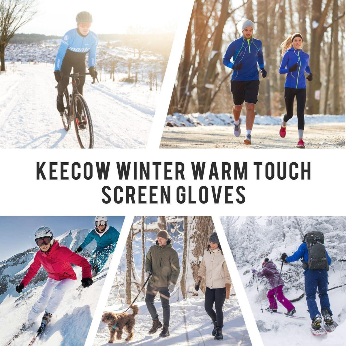 Warme Winterhandschuhe Herren mit Touchscreen Funktion