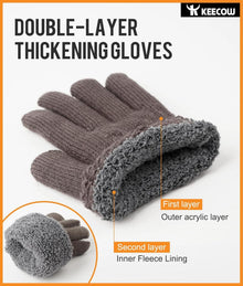 KEECOW Herren Handschuhe Touchscreen Winter Fleece Sport