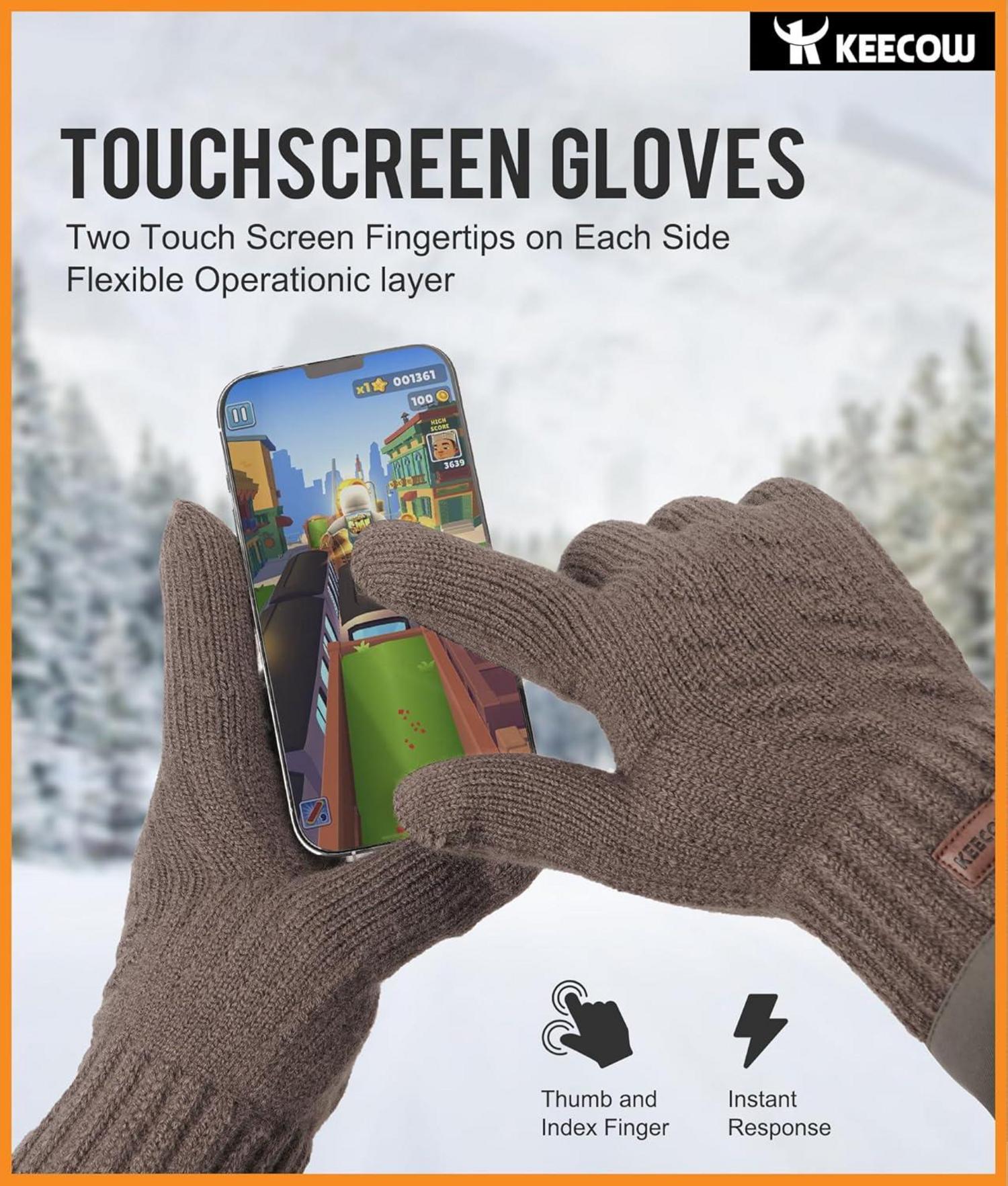 Winterhandschuhe Touchscreen Herren Thermo Fleece Outdoor