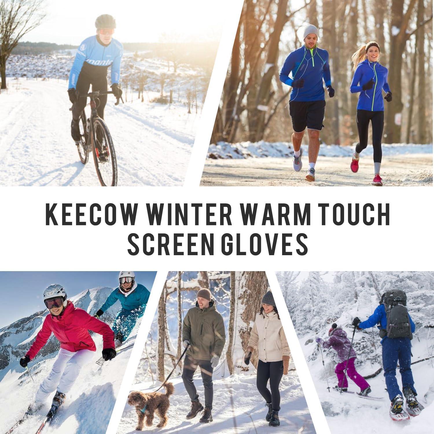 Touchscreen Winterhandschuhe Herren Warme Thermo Fleece Outdoor Sport