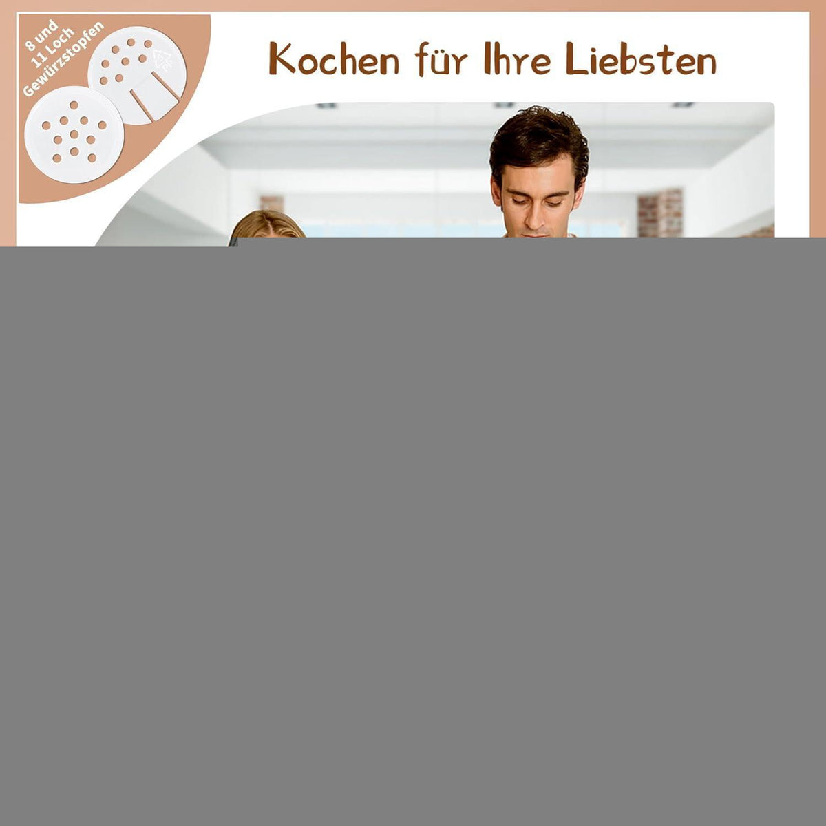 12er Set Gewürzgläser mit Akazienholzdeckel, 120ml