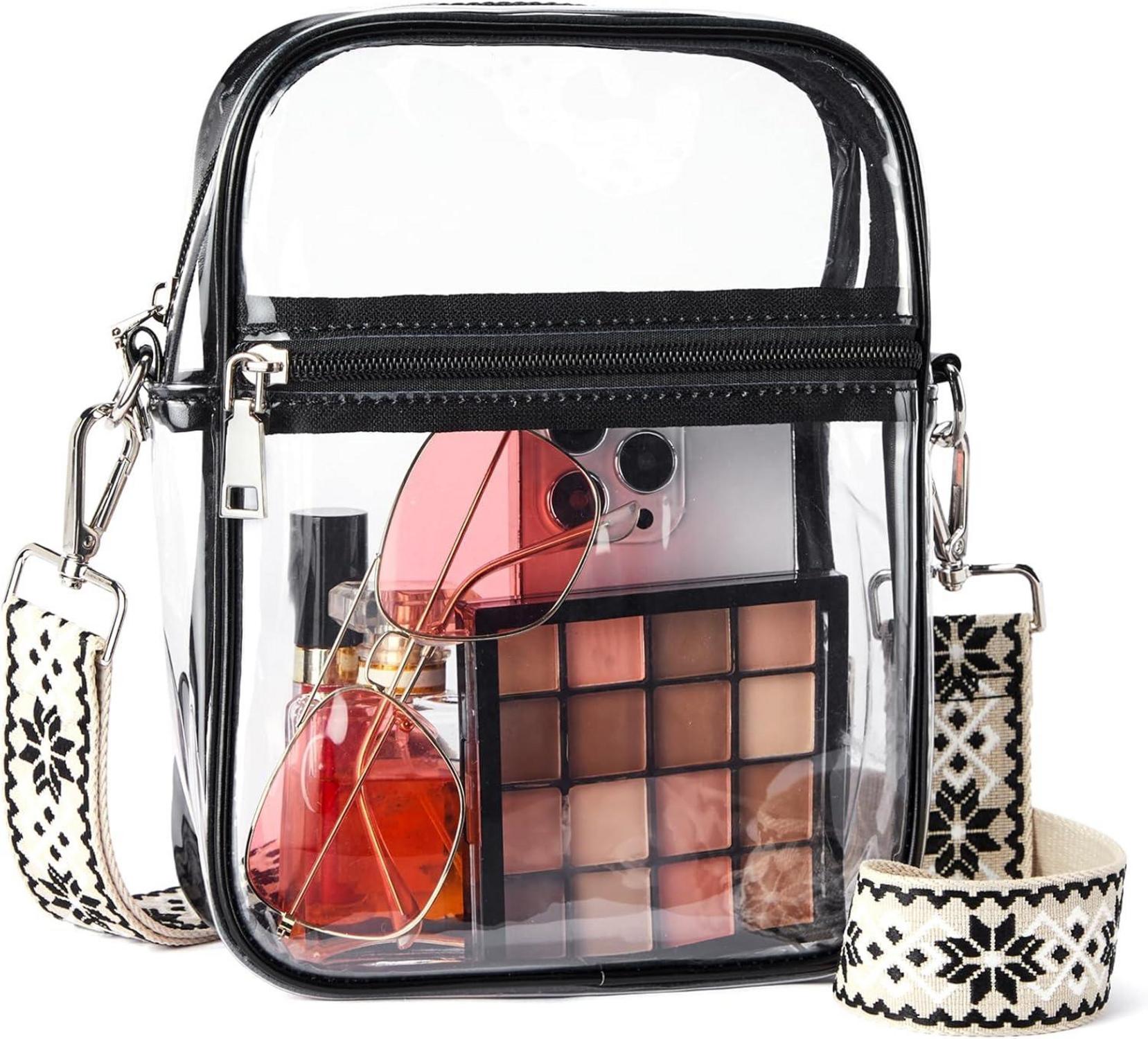 Durchsichtige Crossbody Tasche Verstellbarer Gurt wasserdicht