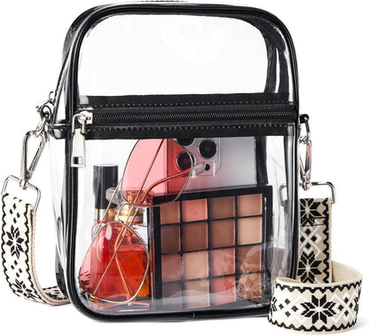 Durchsichtige Crossbody Tasche Verstellbarer Gurt wasserdicht