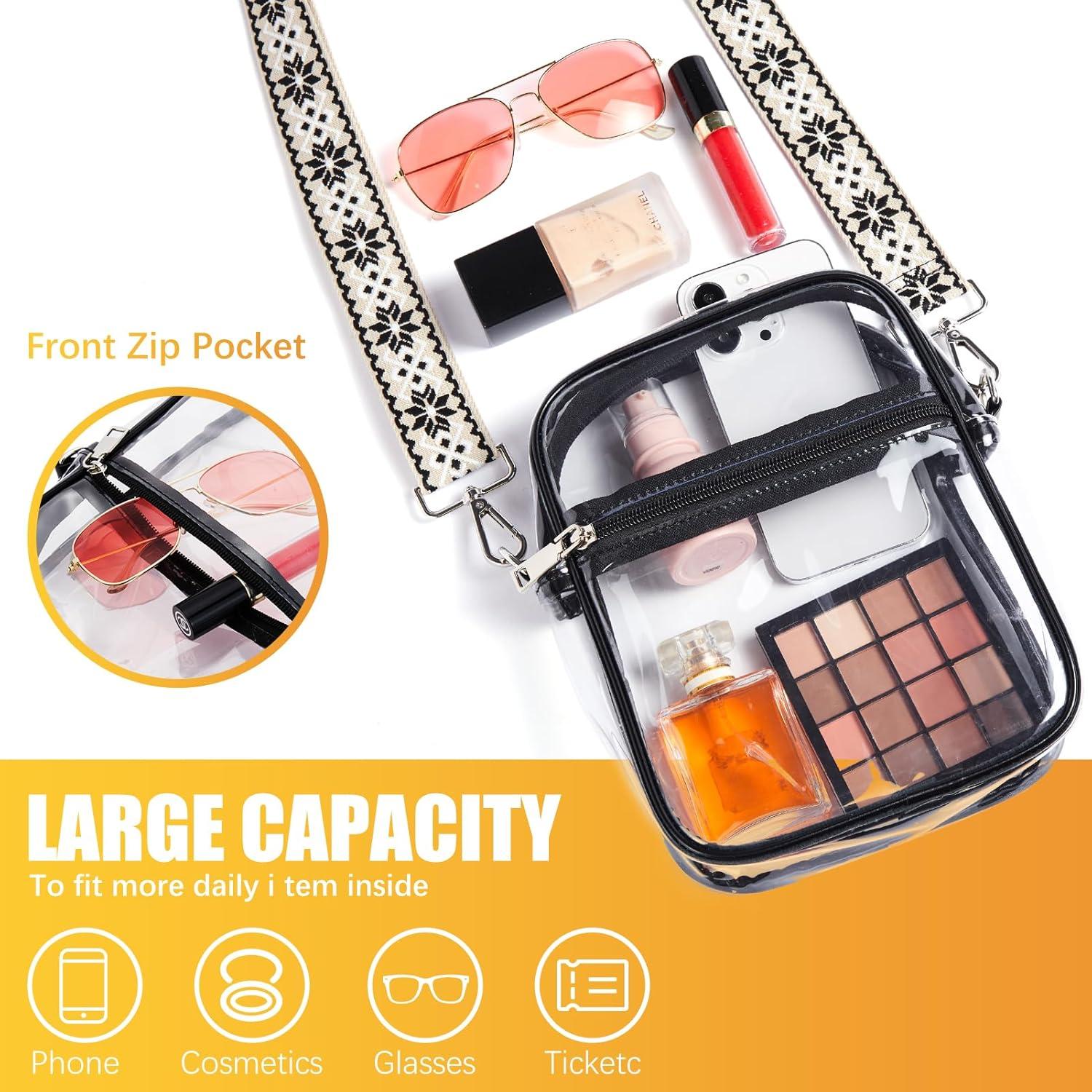 Durchsichtige Crossbody Tasche Verstellbarer Gurt wasserdicht