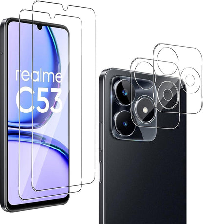 Schutzfolie Panzerglas Realme C53 Kameraschutz 9H Displayschutzfolie