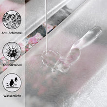 Duschvorhang Transparent Weiß 120x200 mit Magneten und