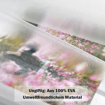 Duschvorhang 120x200 Transparent Weiß mit Magneten, Duschvorhänge 8