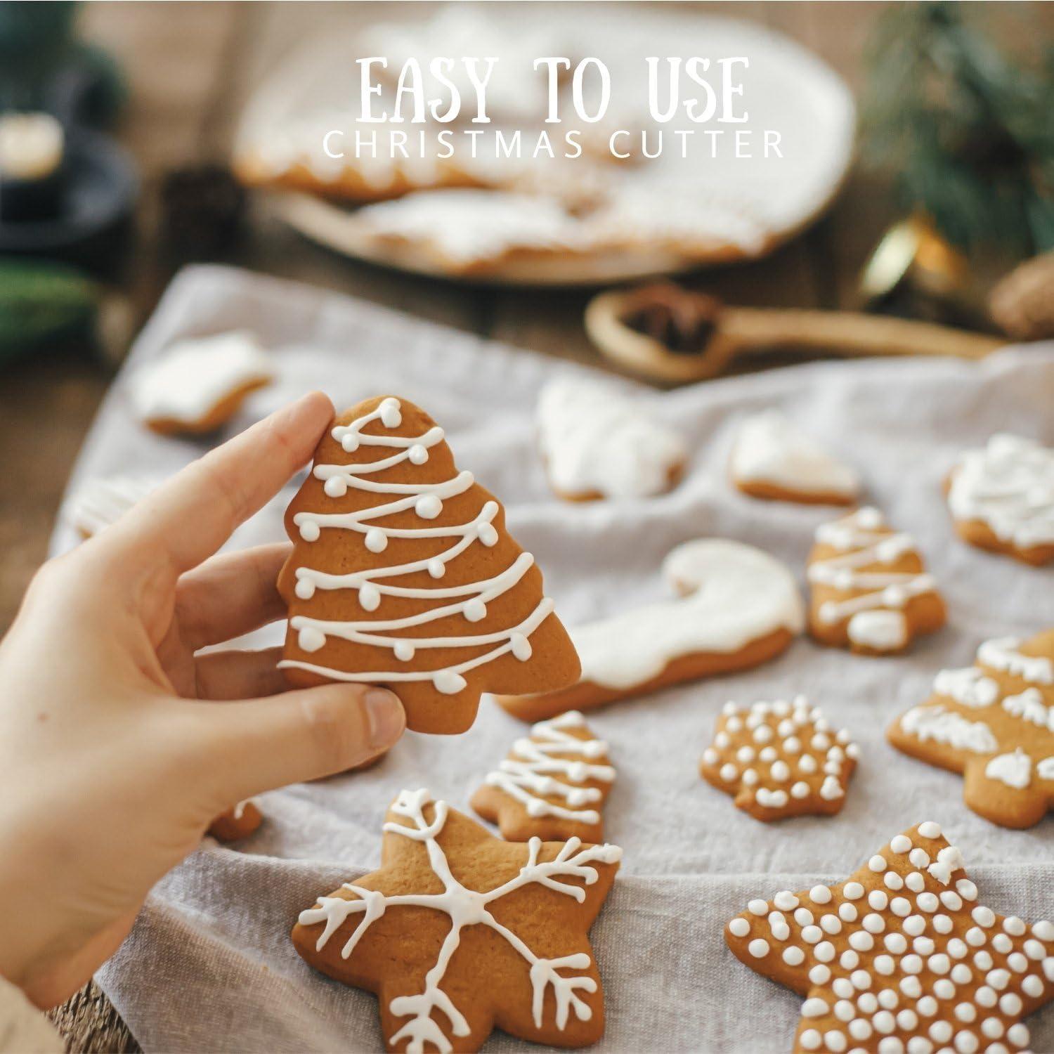 Weihnachts Ausstechformen Set Edelstahl Silikon Tannenbaum Rentier Lebkuchenmann