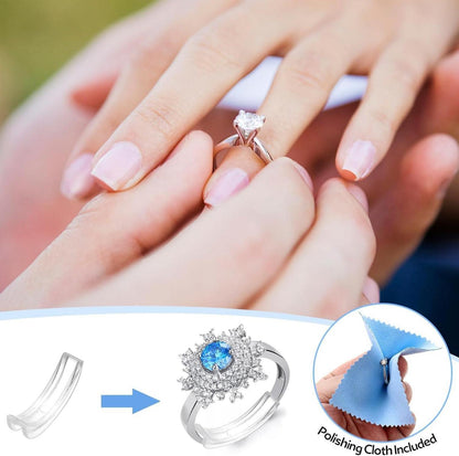 Ringgrößenverstellung Set 15-teilig transparent, Ringmaß lose Ringe, 2