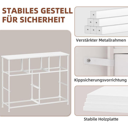 Somdot Kommode mit 7 Stoffschubladen, Weiß