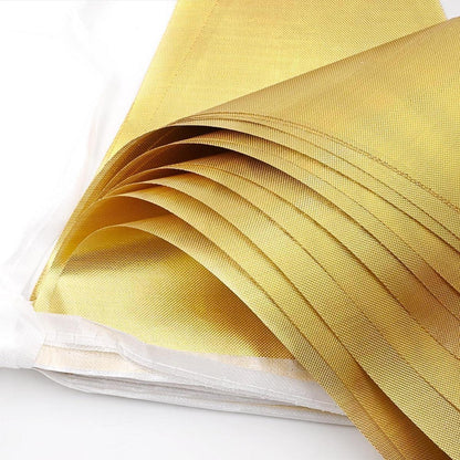 Goldene Wimpelkette 20m – 52 Dreiecke für Party & Hochzeit