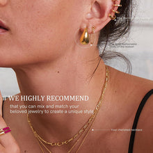 Chunky Goldene Ohrringe Damen 18K Vergoldet Hypoallergen