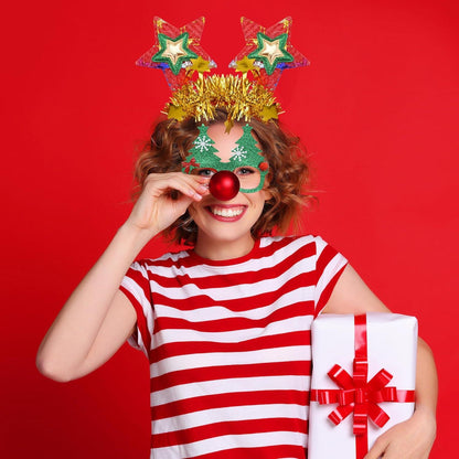 20er Weihnachten Haarreifen Set mit Brillenrahmen