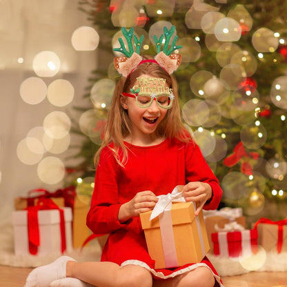 Weihnachts Haarreifen und Brille Set, 20-teilig, Party Kostüm, Weihnachtsschmuck