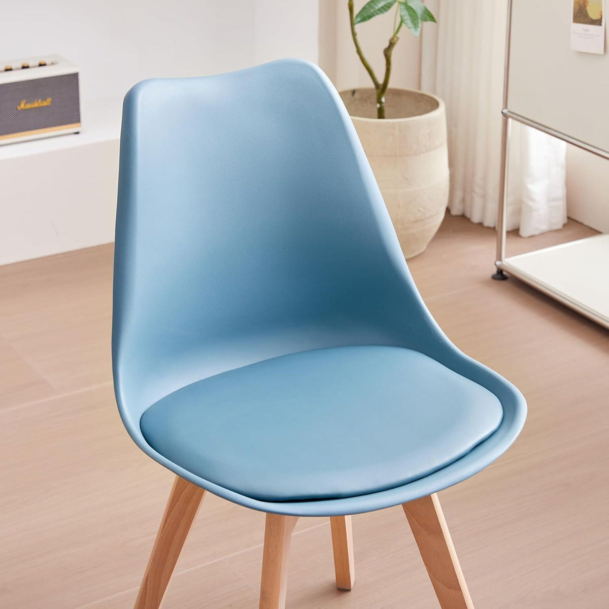 Esszimmerstuhl Set Blau (4er) – Massivholz & Abnehmbar