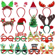 Weihnachts Haarreifen und Brillen Set 16-teilig
