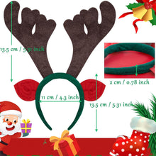 16 Stück Weihnachts Haarreifen und Brillen Set für Party