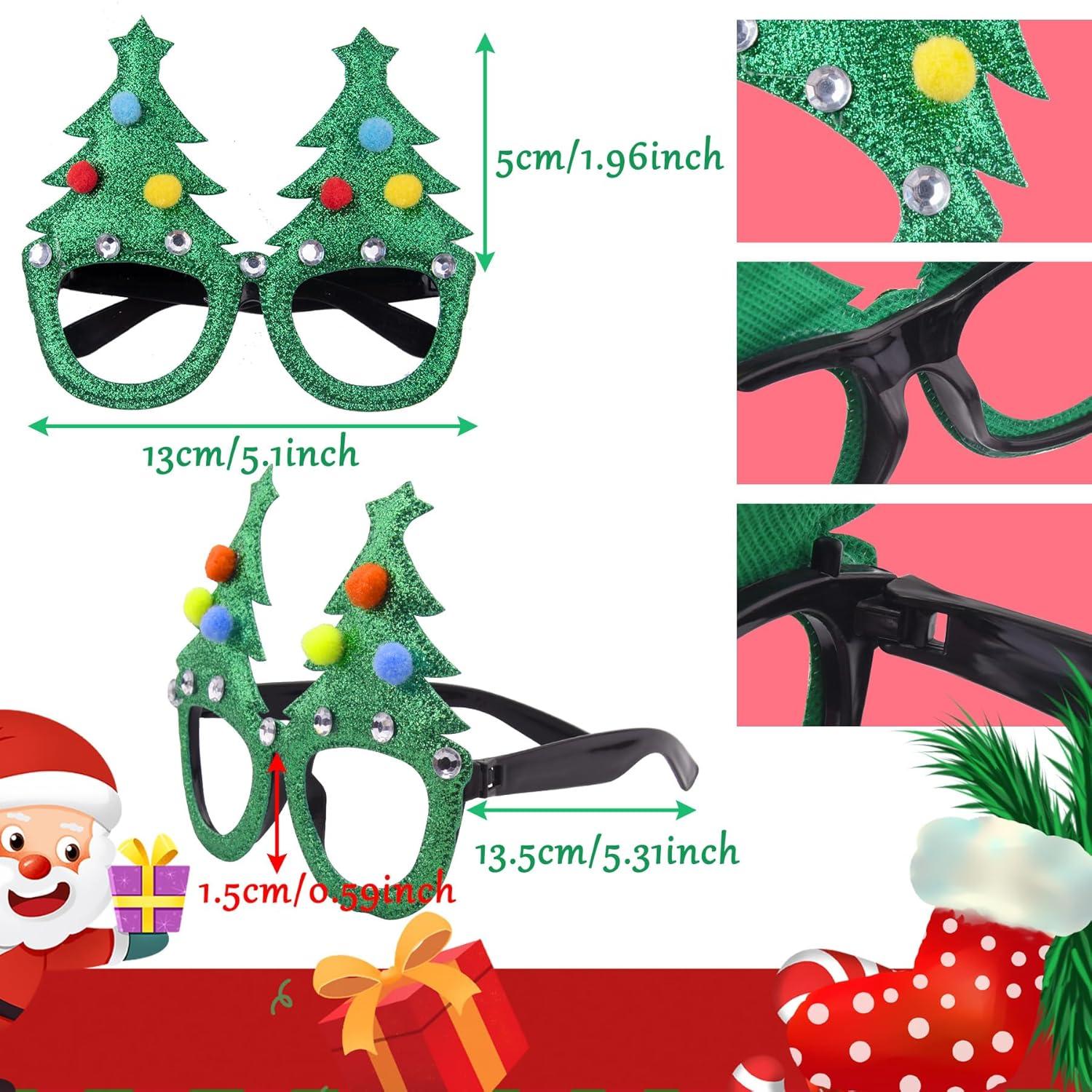 Weihnachts Haarreifen und Brillen Set 16-teilig