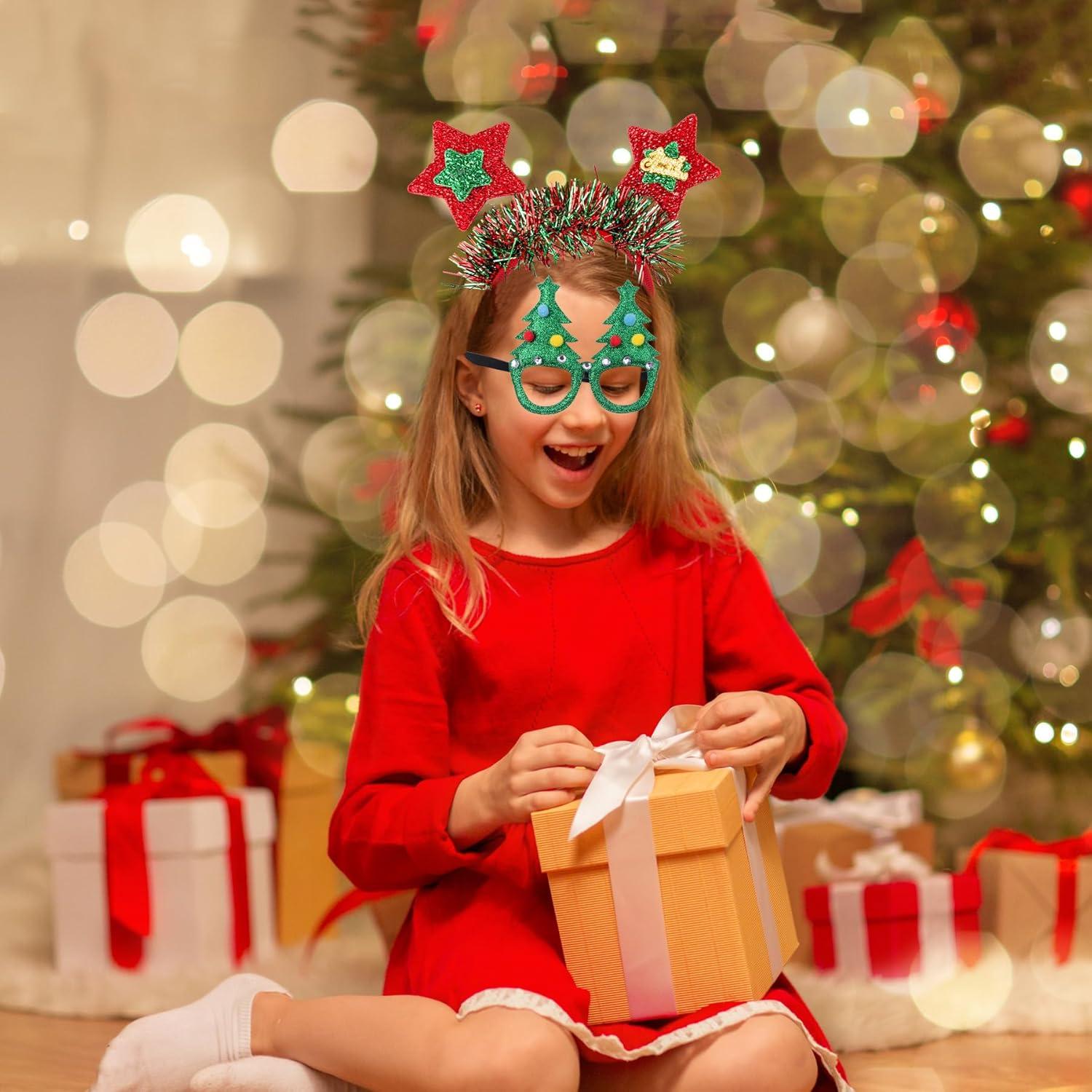 Weihnachten Haarreifen und Brillenrahmen - Set mit 16-teiliges