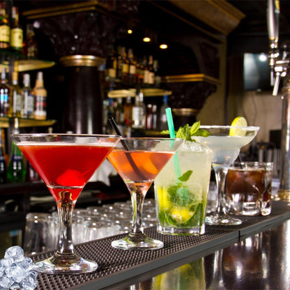 2 Set Längliche Barmatte Gummi 61x8cm Rutschfest Barzubehör