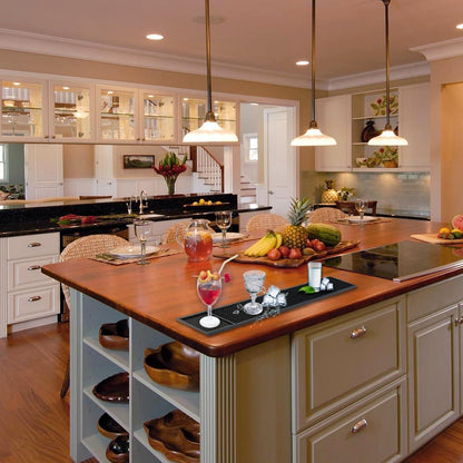 2 Set Längliche Barmatte Gummi 61x8cm Rutschfest Barzubehör