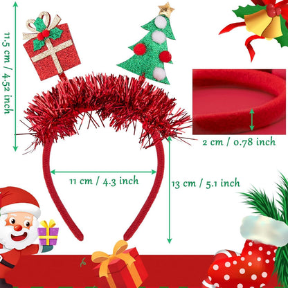 SIQUK 12 Stück Weihnachten Haarreifen und Brillen Rahmen Set