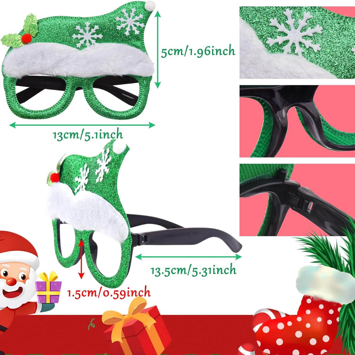 12-teiliges Weihnachts Haarreifen und Brillen Set für Party