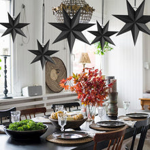 Faltsterne Weihnachten 5er Set - 7 Zacken Schwarz