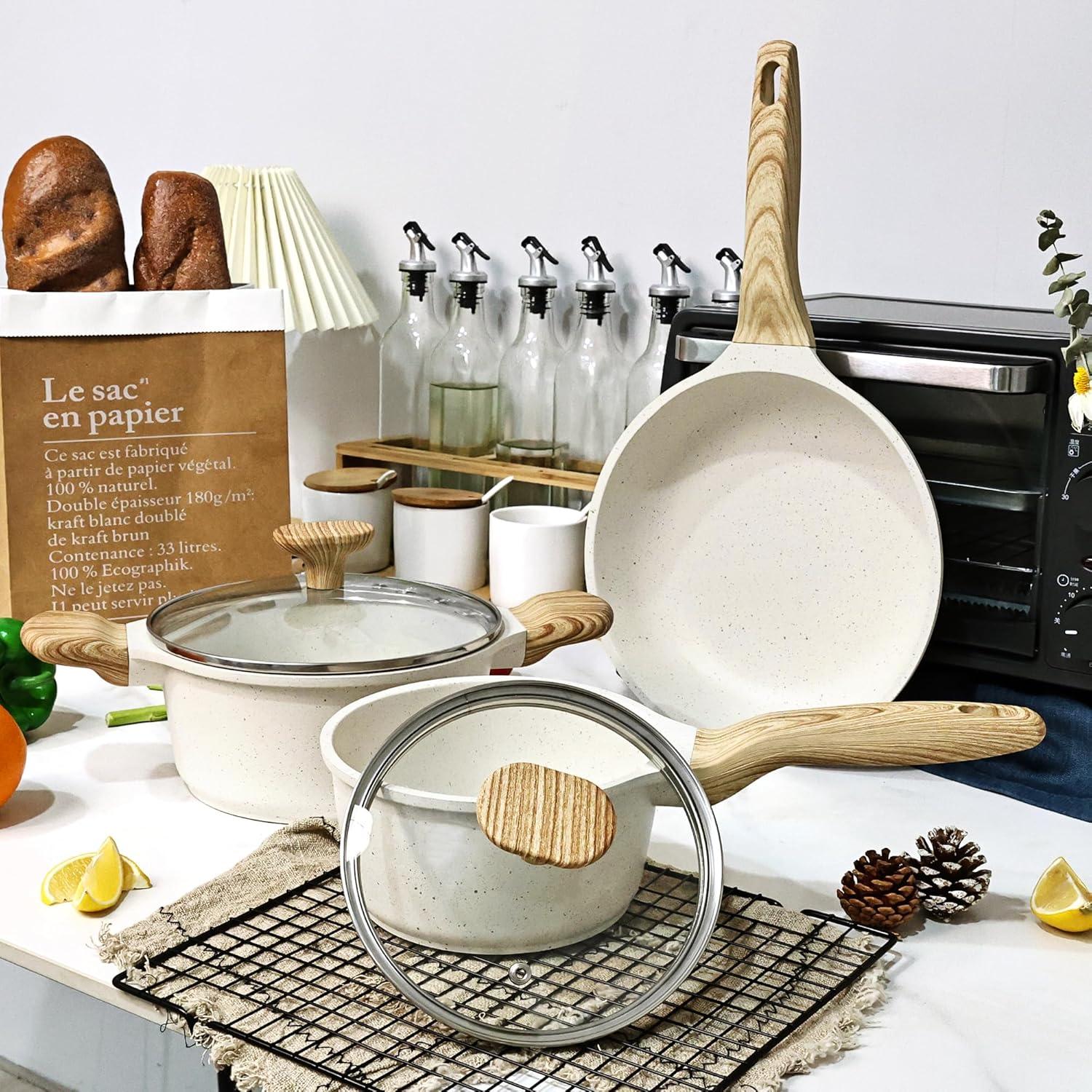 Topf und Pfanne Set 5-teilig, Antihaft, Induktion