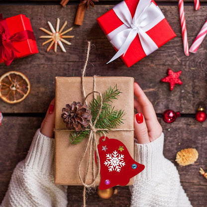 80er Holz Weihnachtsbaum Deko DIY Set mit Stiften & Aufklebern