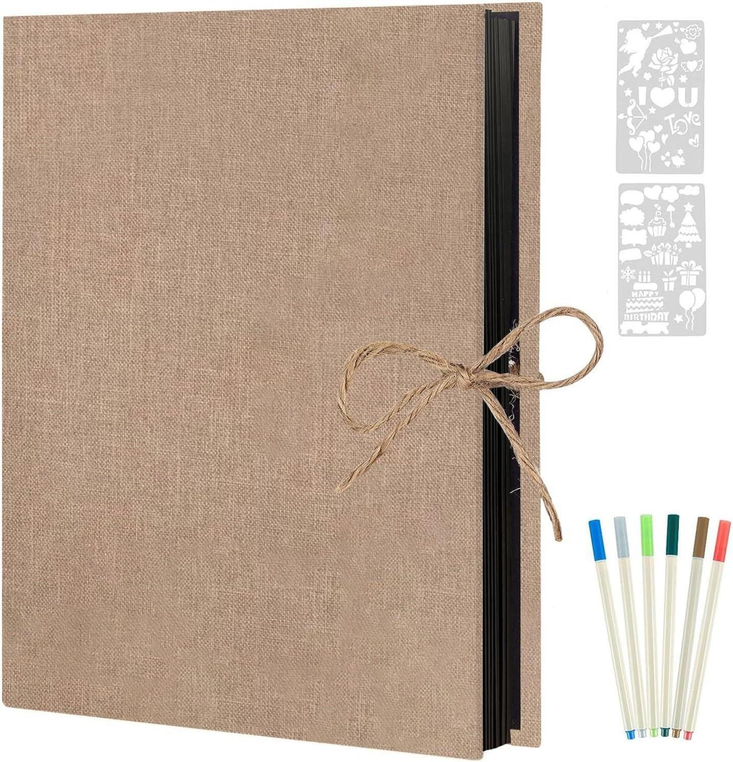 Selbstklebendes Fotoalbum 60 Schwarze Seiten für DIY Scrapbook