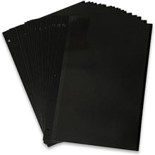 30er Pack Selbstklebende Nachfüllseiten für Leinen Fotoalben Schwarz