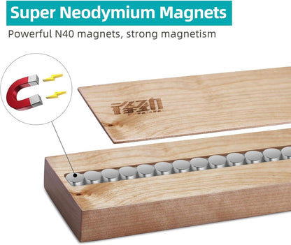 Magnetischer Messerstreifen aus Ahornholz für Küchenmesser 12 Zoll