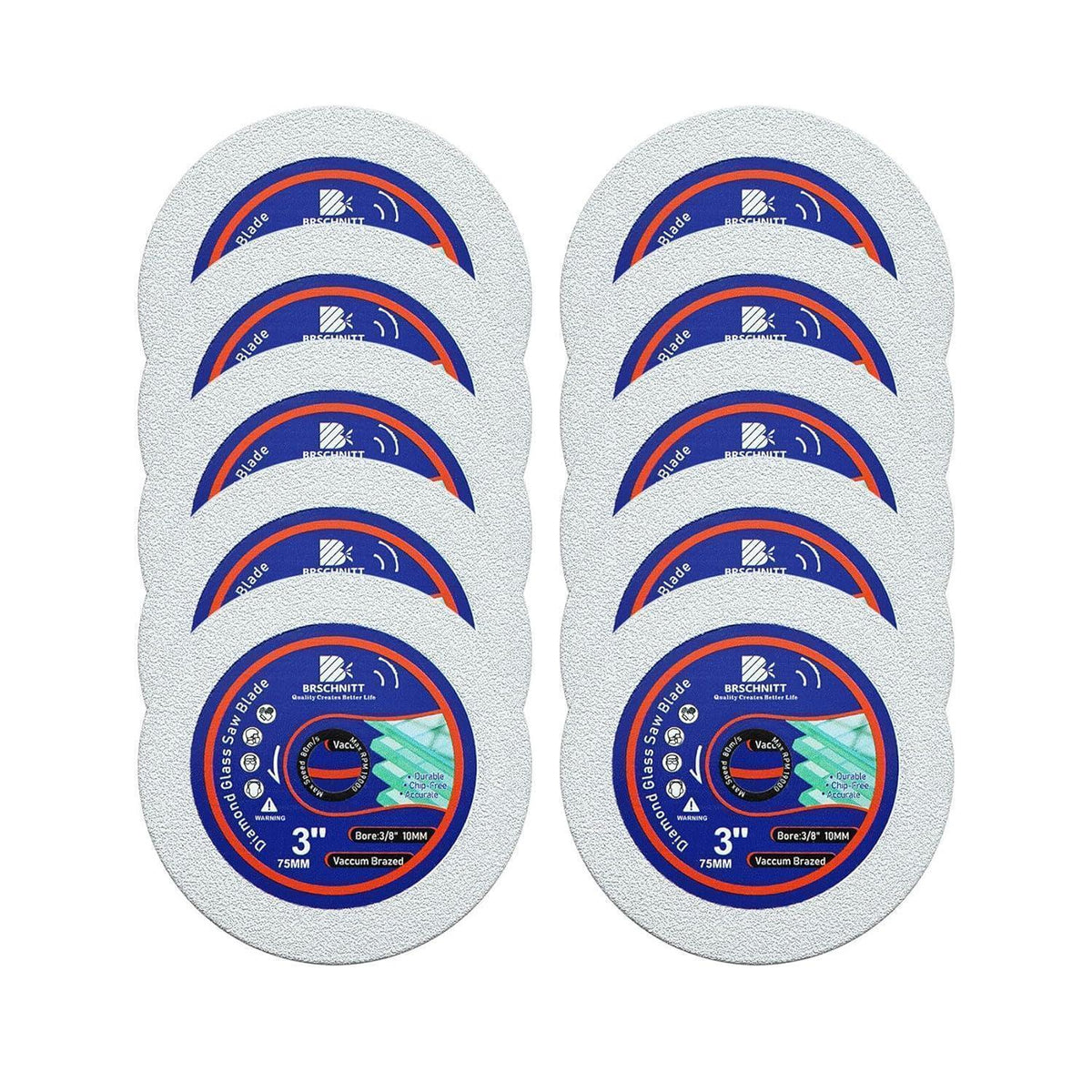 Diamant-Trennscheibe 75mm für Glas & Keramik, 10 Stück