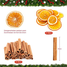 Weihnachtskranz Deko aus Orangenscheiben und Zimtstangen