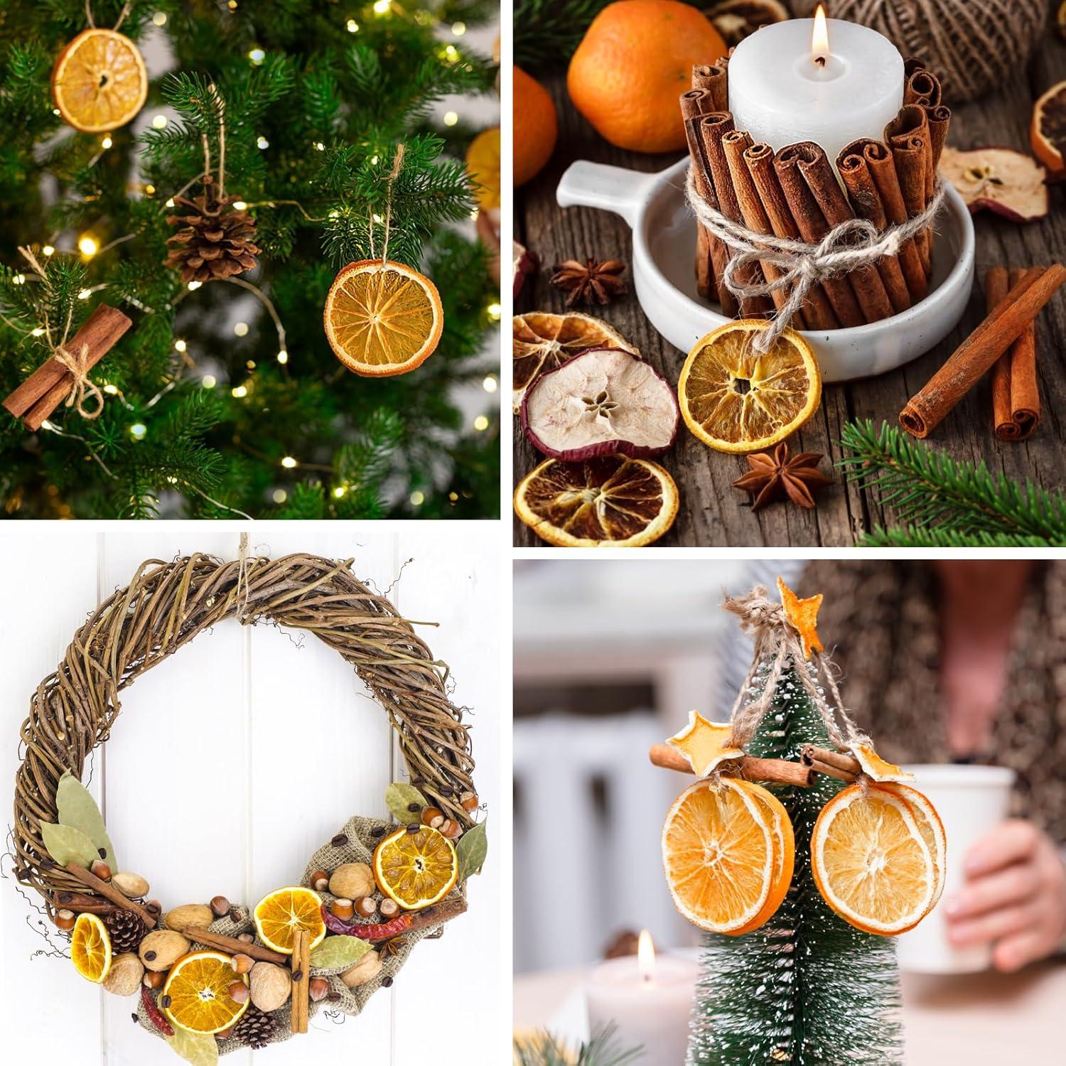 Weihnachtskranz Deko 20 Getrocknete Orangenscheiben Zimtstangen