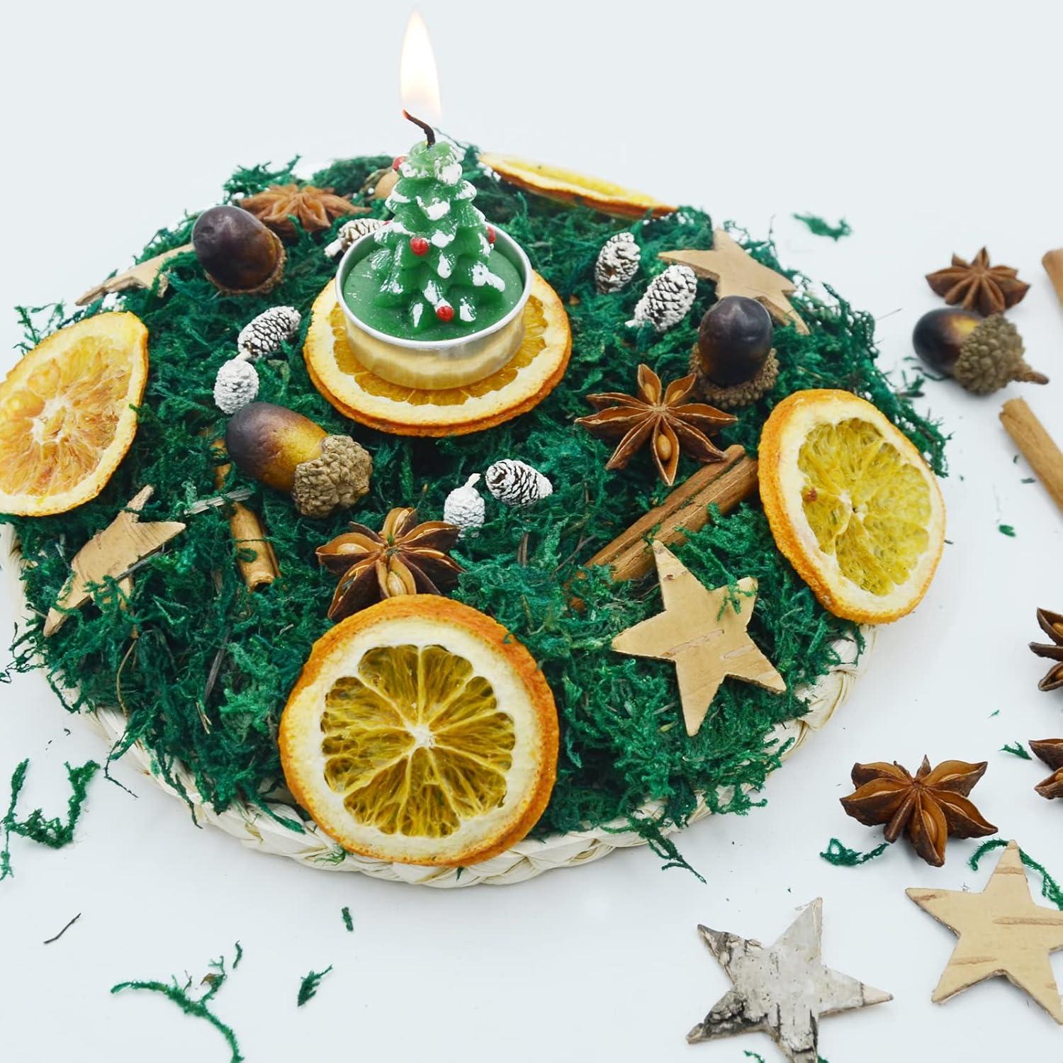 Weihnachtsdeko Adventskranz Deko Set Natur Potpourri Kreativ