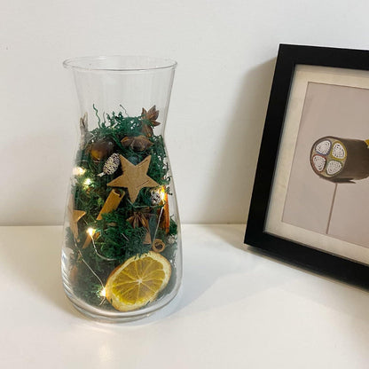 52-teiliges Weihnachtsdeko Adventskranz Deko Set Natur Bastelset