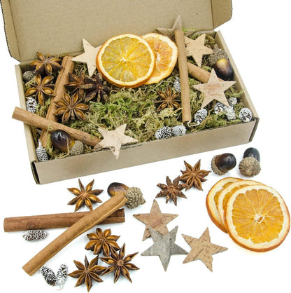 52er Natur Potpourri Weihnachtsdeko Adventskranz Set
