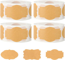 1000 Stück Selbstklebende Marmeladenetiketten Beschriftbar Kraftpapier